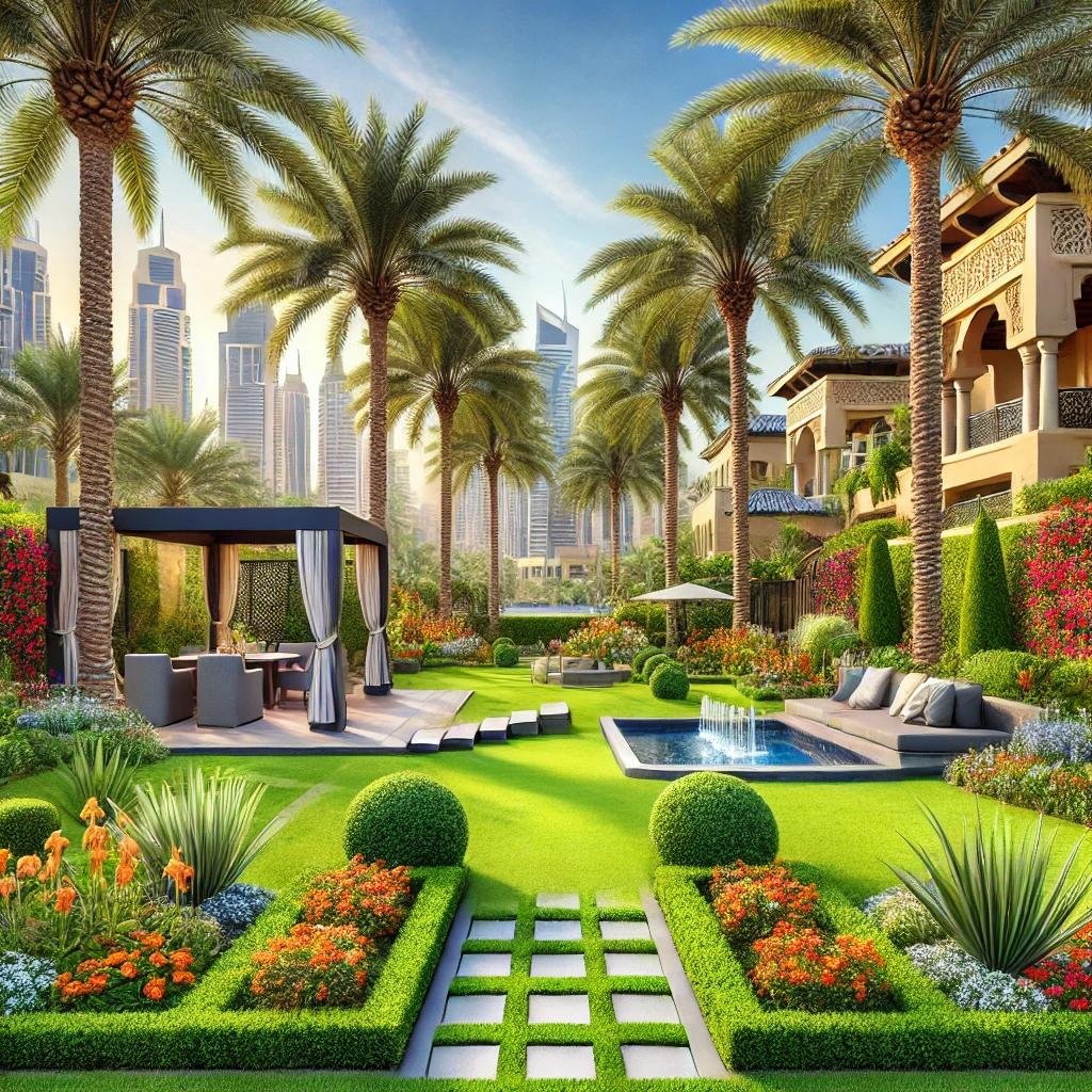 A_beautifully_maintained_luxury_garden_in_a_Dubai